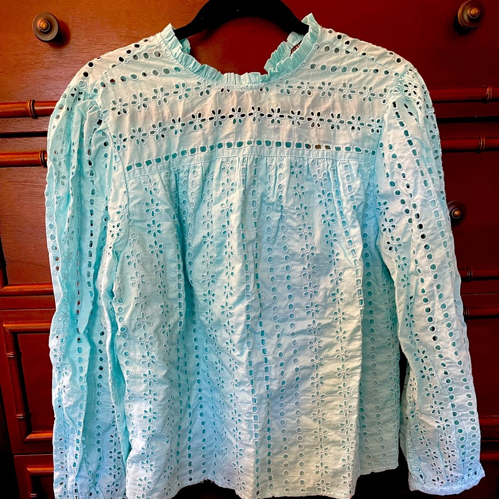 J. Crew eyelet blouse